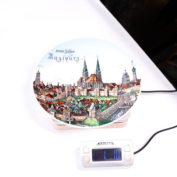 Town Scene Seltmann Weiden Bavaria W. Germany 9" Ceramic Collector Plate Dish - Picture 6 of 6
